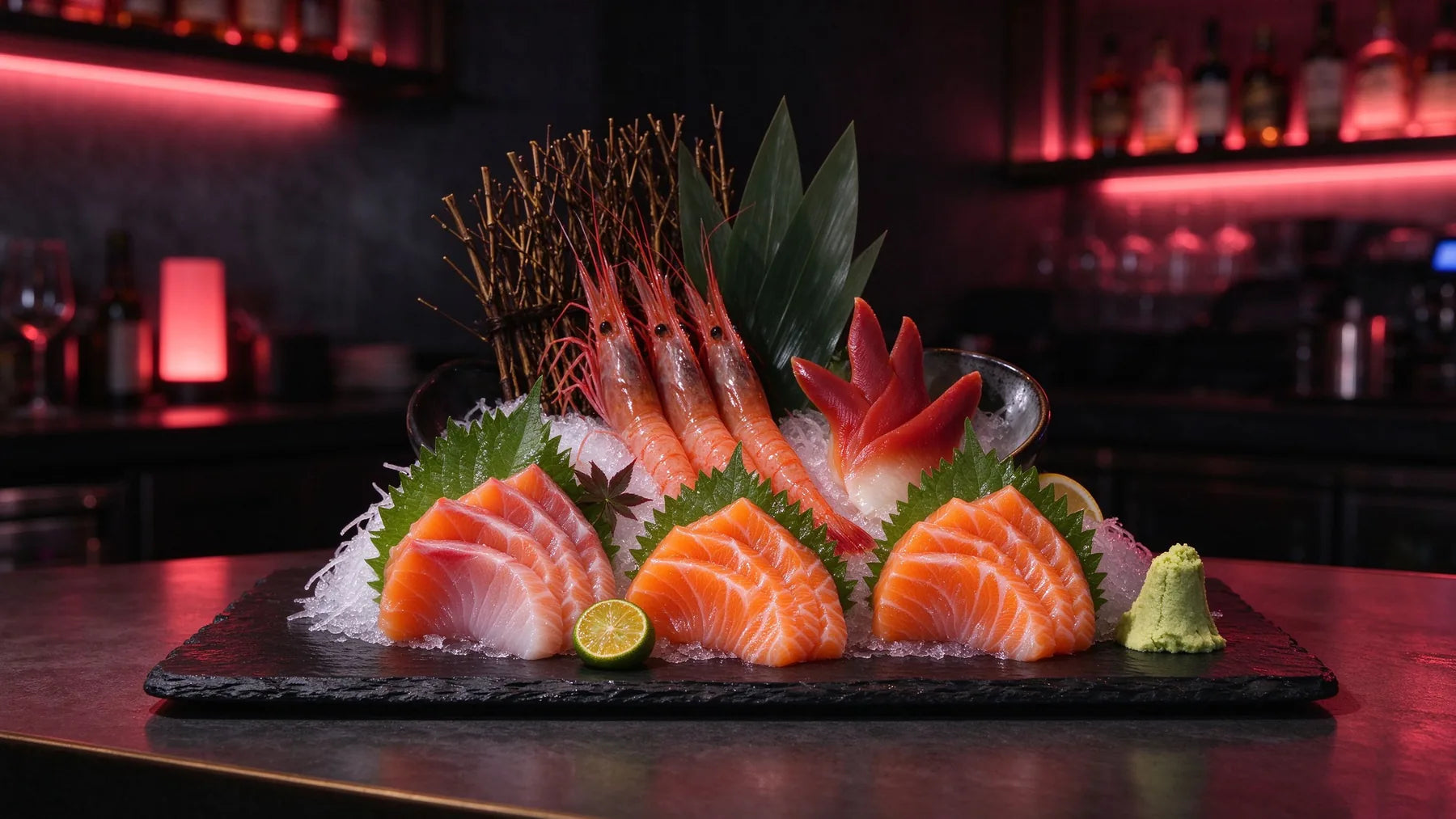 Raw bar after dark.
